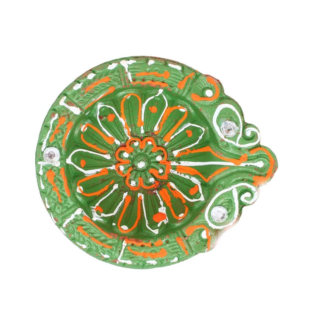 KSI Eco Friendly Multicolor Mix Diyas Candels for Diwali Puja & Festivals Home Office Decoration, Handmade Terracotta Mitti Clay Designer Colorful Diya (Colour May Vary) view 2