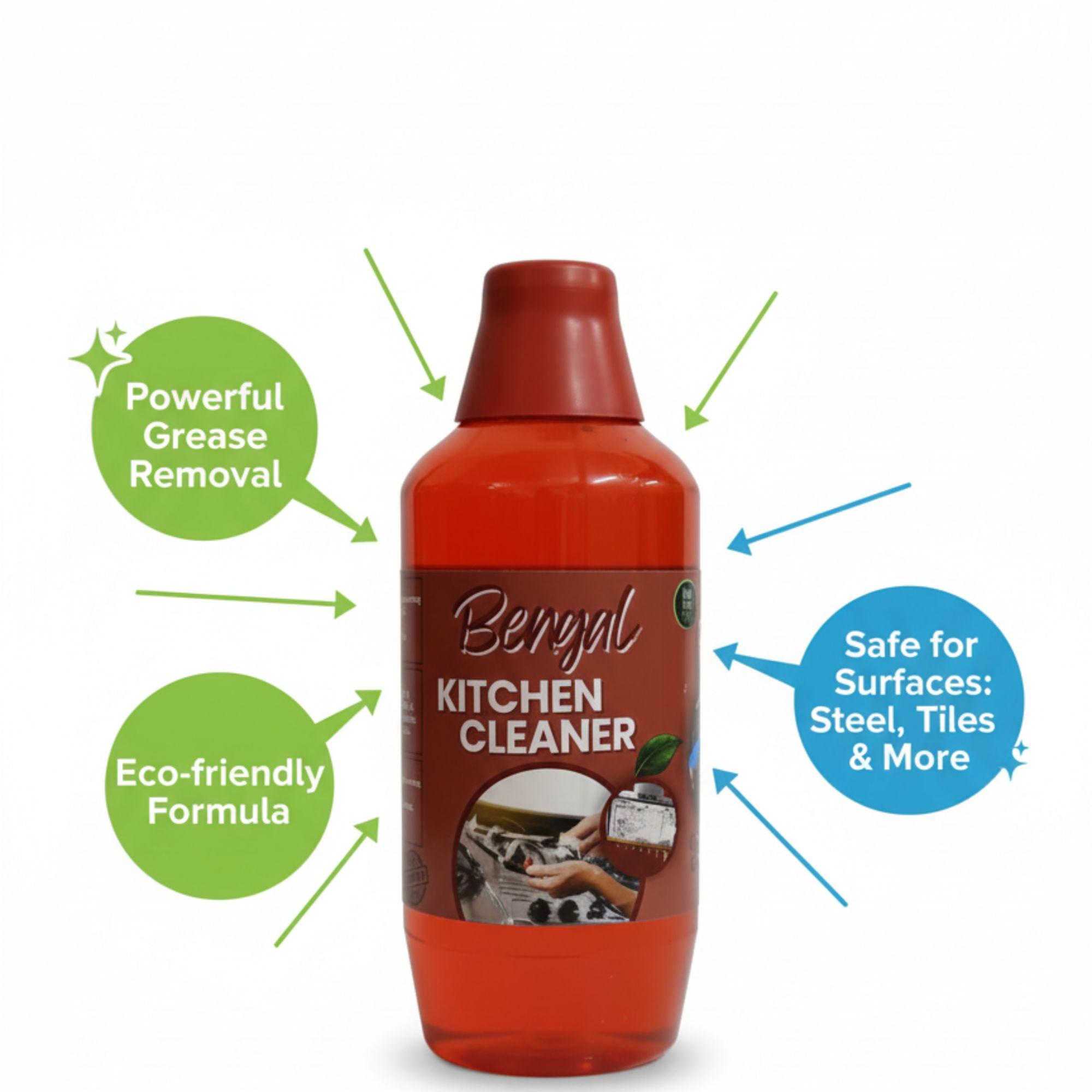Bengal Kitchen Cleaner Pack of 2 (2x500ml) | Strong Degreaser for Oil, Grease & Stain Removal view 2