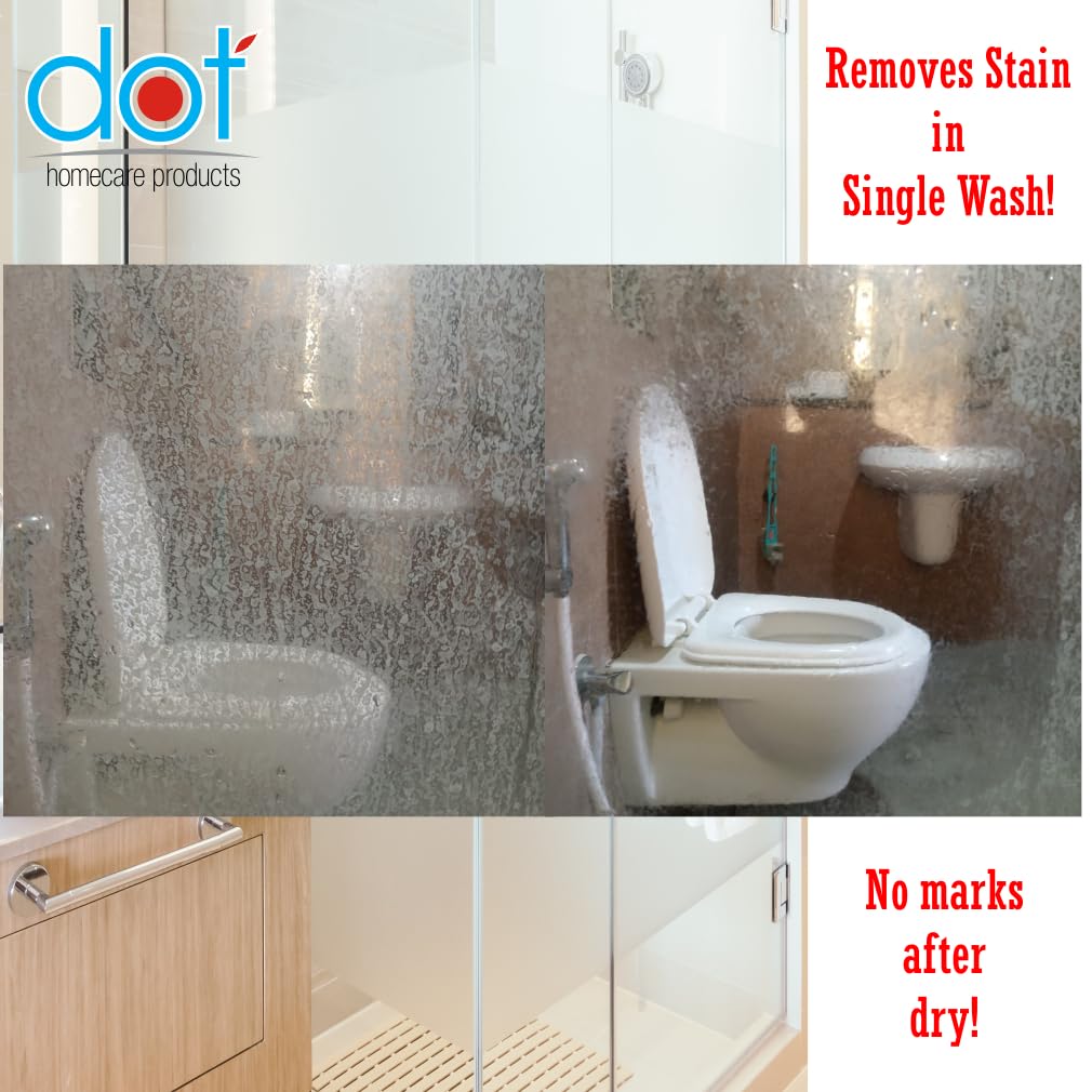 DOT Shower Glass Cleaner For Bathroom 250ml, 5 Car Wash, Windshield, Glass Tablets upto 20 litres view 2