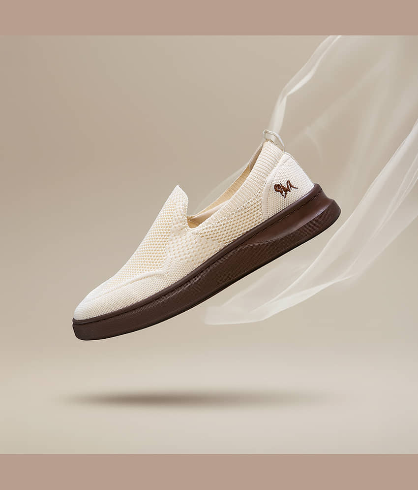 Neemans Off White Men's Slip-on Shoes