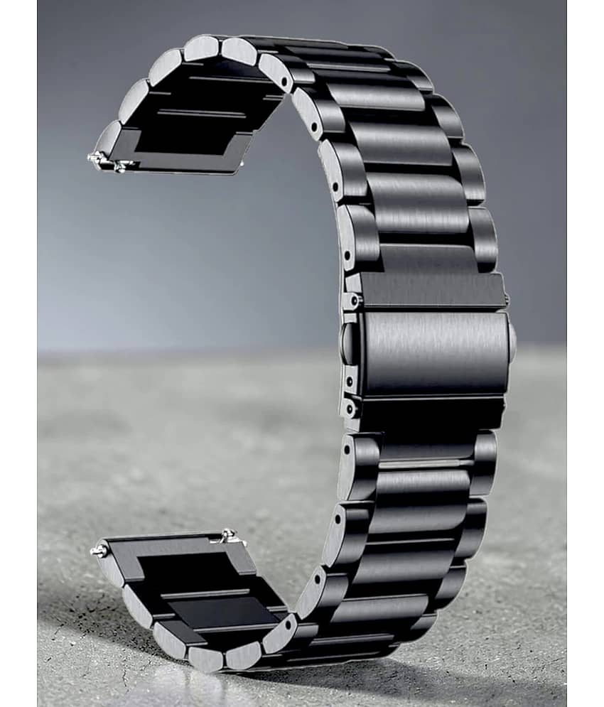 LORENZ 22 MM Black Stainless Steel Chain Smart Watch Strap