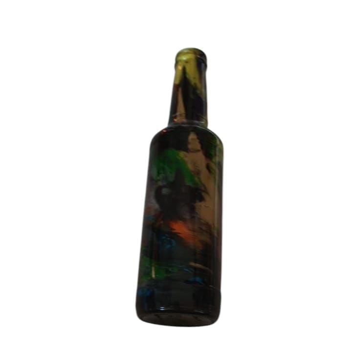 Colorful Hand Painted Soil Bottle view 2