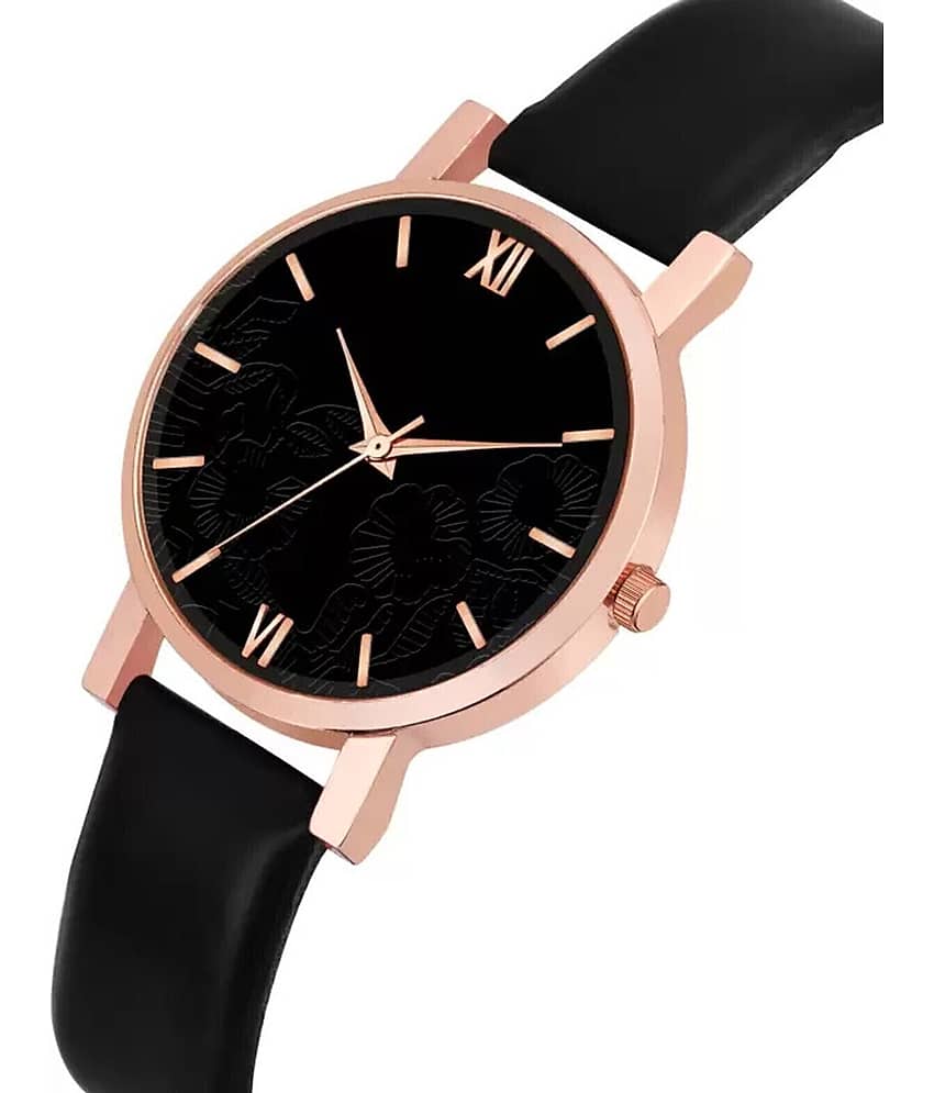 Trex Black PU Analog Womens Watch view 2