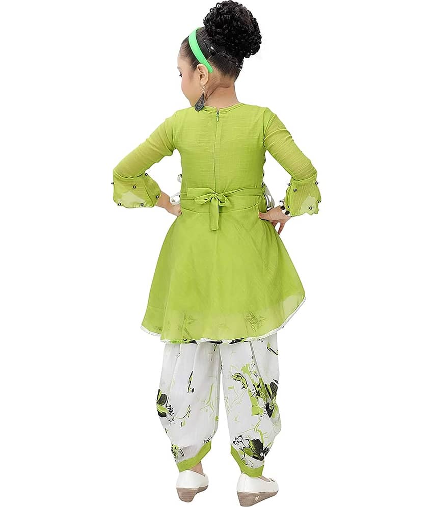Cherry Tree Girls Cotton Blend Suit Set ( Green ) view 2