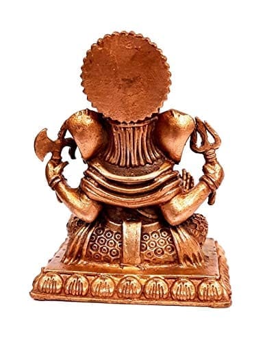 Searchers Paradise - Copper Idols Ganesh ,2 inches, Copper Handmade 130 Grams, Patina Antique Finish, Pack of 1 Piece view 2