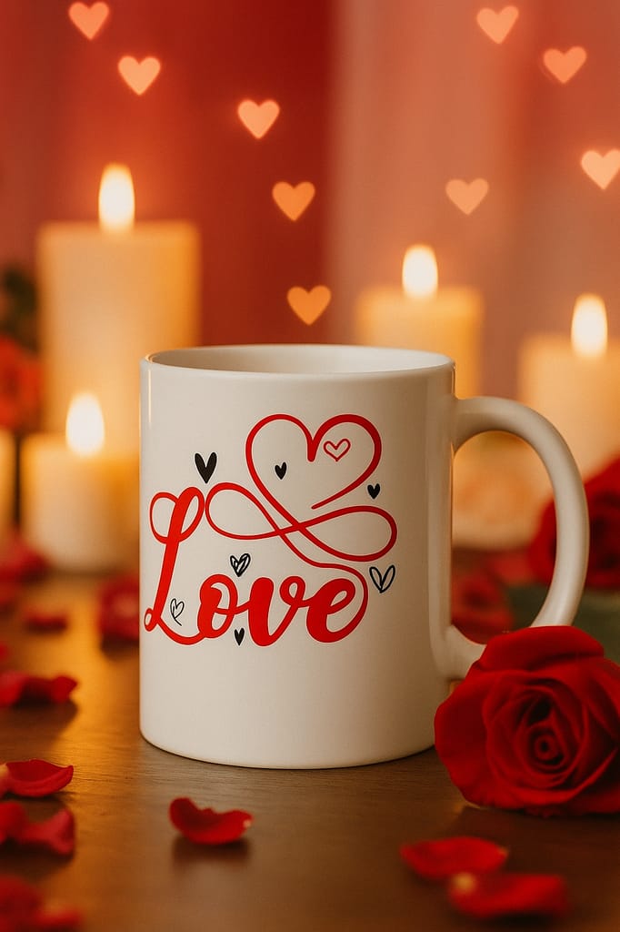 Love Mug - Heart Design - Perfect Gift for Valentine's Day view 2