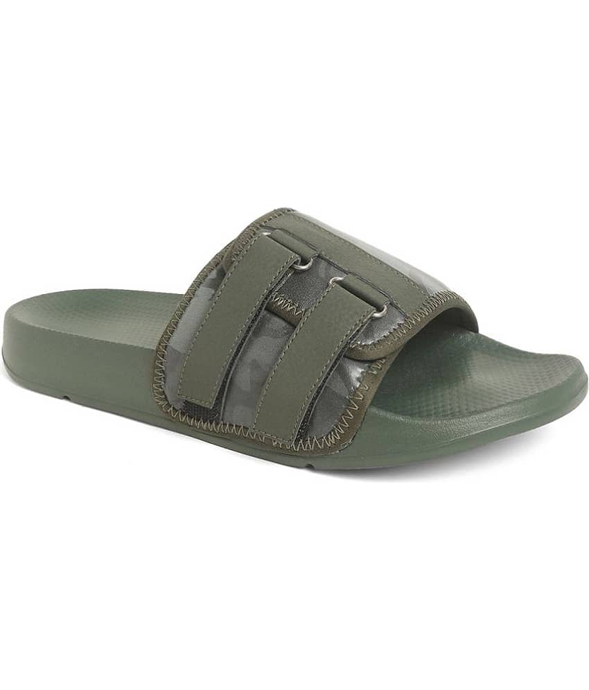 CHUPPS - Olive Men's Slide Flip Flop view 2