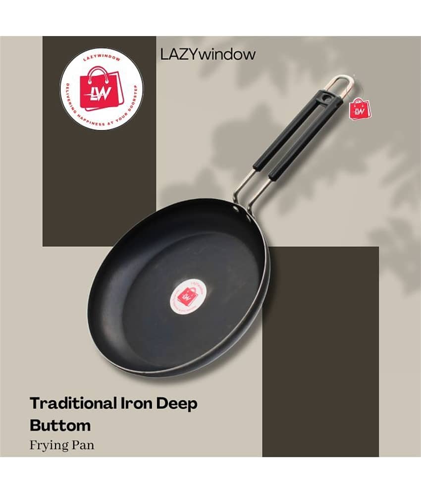 LAZYWINDOW Fry Pan Iron No Coating Fry Pan ( Pack of 1 ) view 2