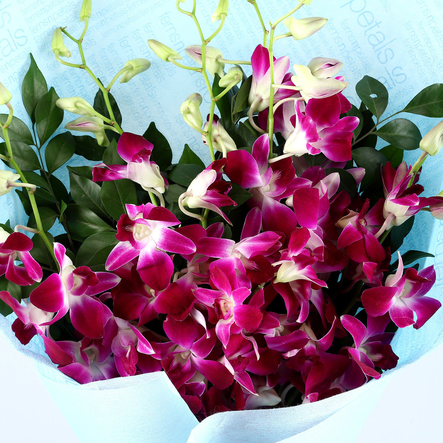 Heartfelt Feelings Purple Orchids Bouquet view 2