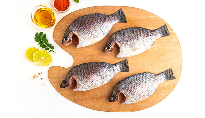 Tilapia (Jalebi) Whole Cleaned