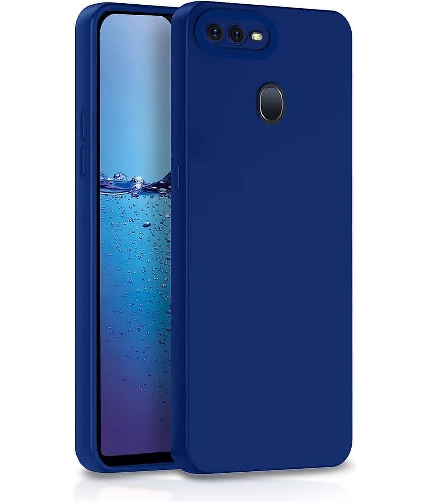 ZAMN - Black Silicon Plain Cases Compatible For Oppo F9 Pro ( Pack of 1 )