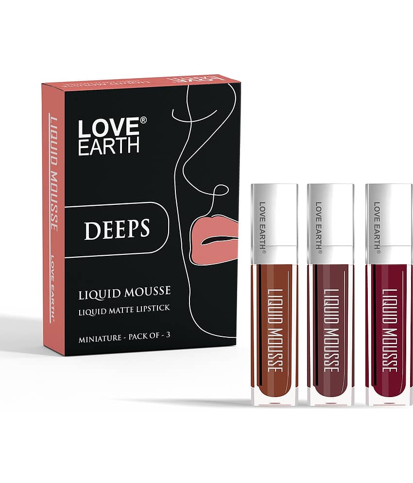LOVE EARTH Coral Matte Non Sticky Liquid Lipstick ( Pack of 1 )