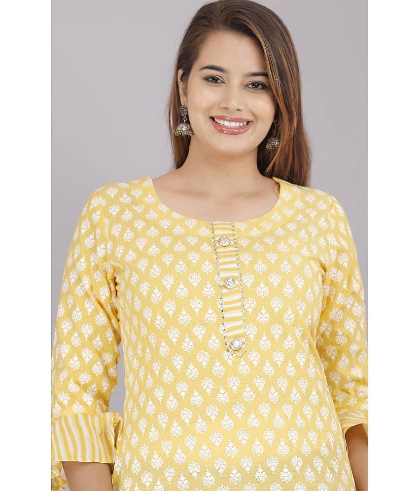 HIGHLIGHT FASHION EXPORT Women's Cotton Tunic ( Yellow ) view 2