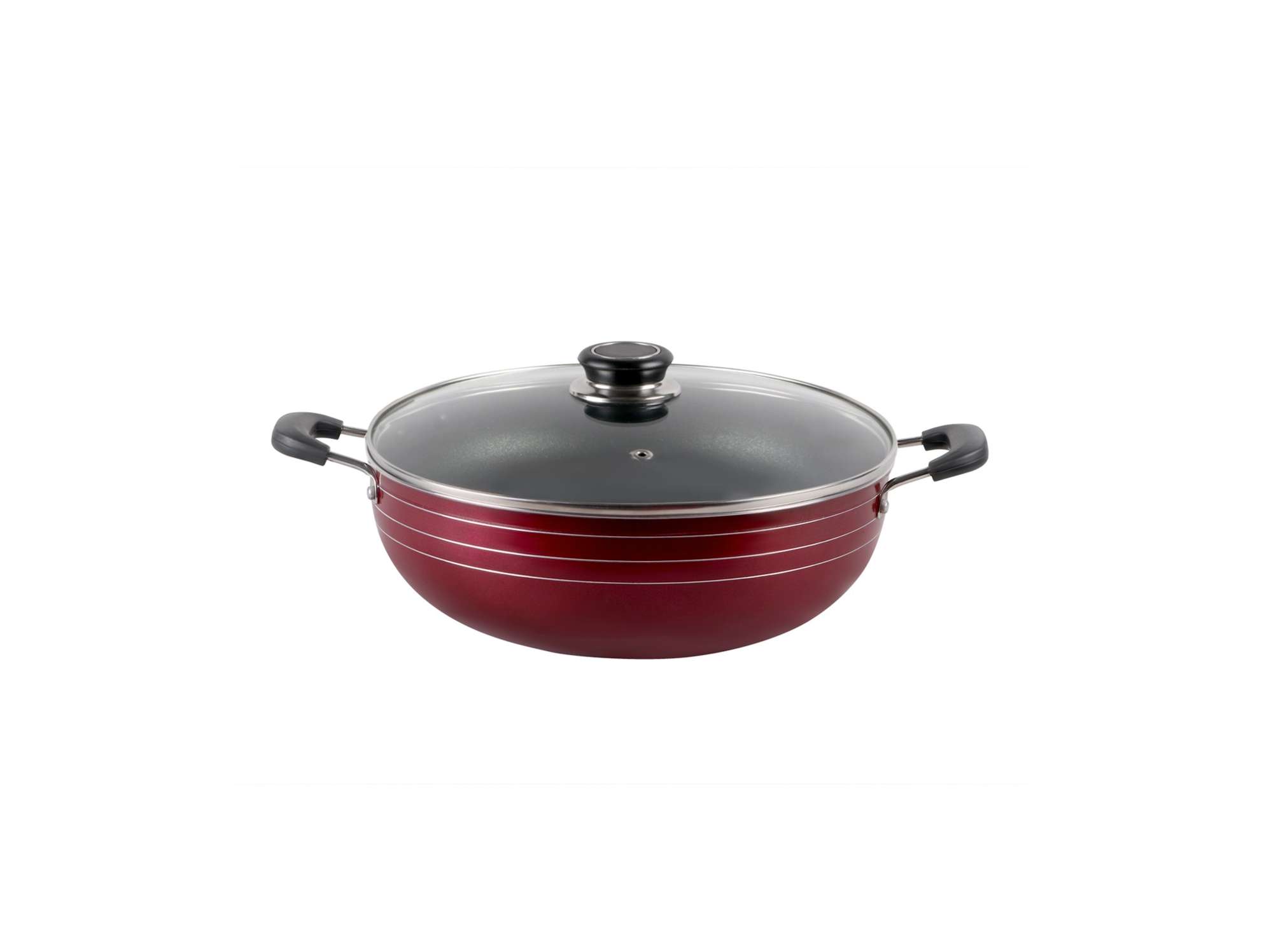 Kalyan Kadai Classic Induction Base with Glass Lid Blue - XL