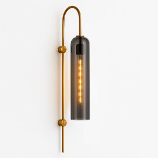 Chanya Haus Glass Design CLF Wall Light in Golden Finish Body with Triple Color Warm White, Cool White Cool Daylight