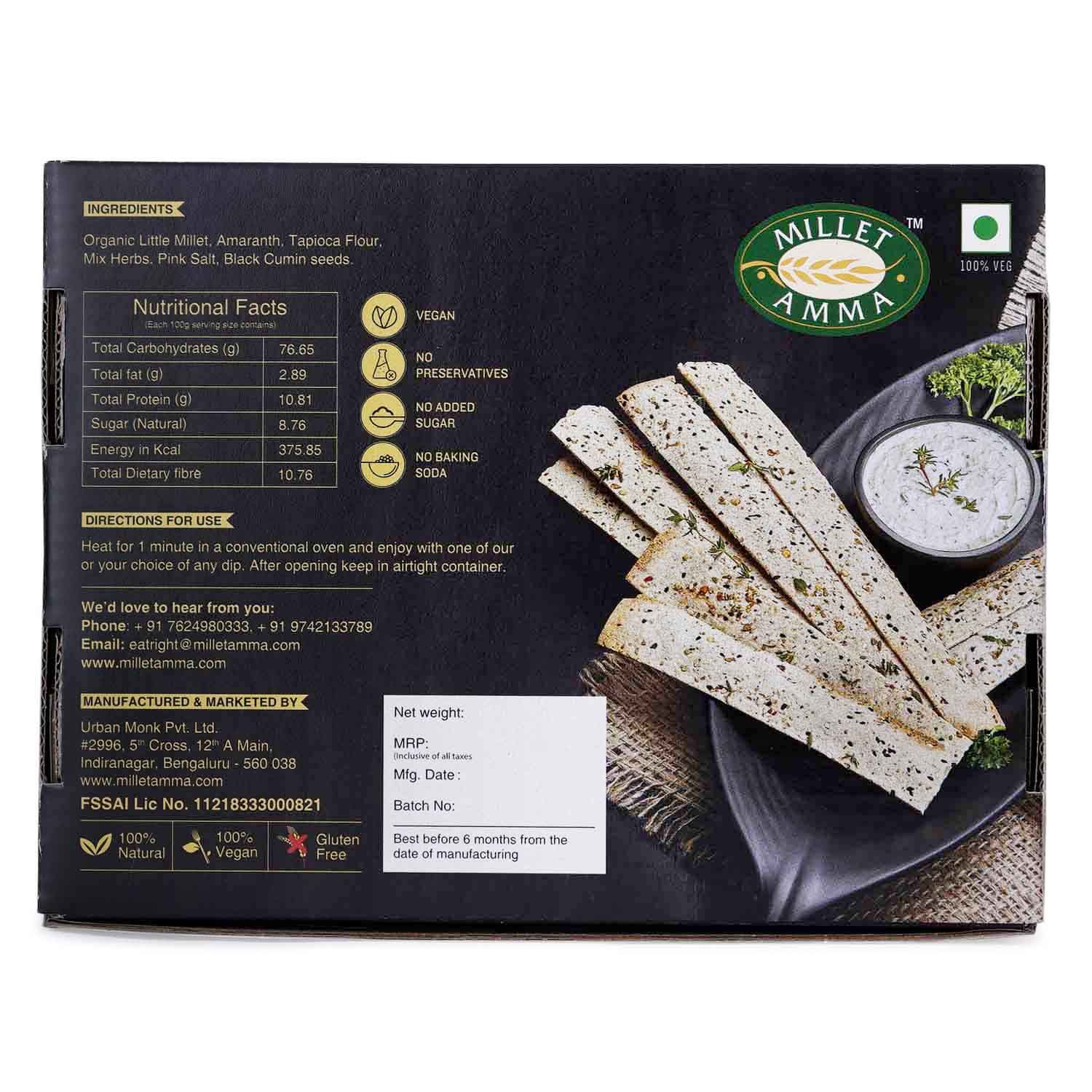Millet Lavash (Glutenfree) view 2