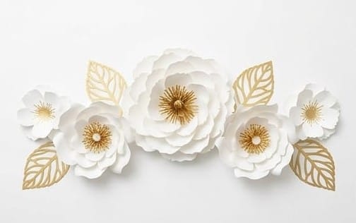 Luxury 3D Floral Wall Art Decor – Modern Abstract Flower Metal Wall Hanging for Living Room, Bedroom & Office | Premium Designer Home Interior Decoration Piece view 2