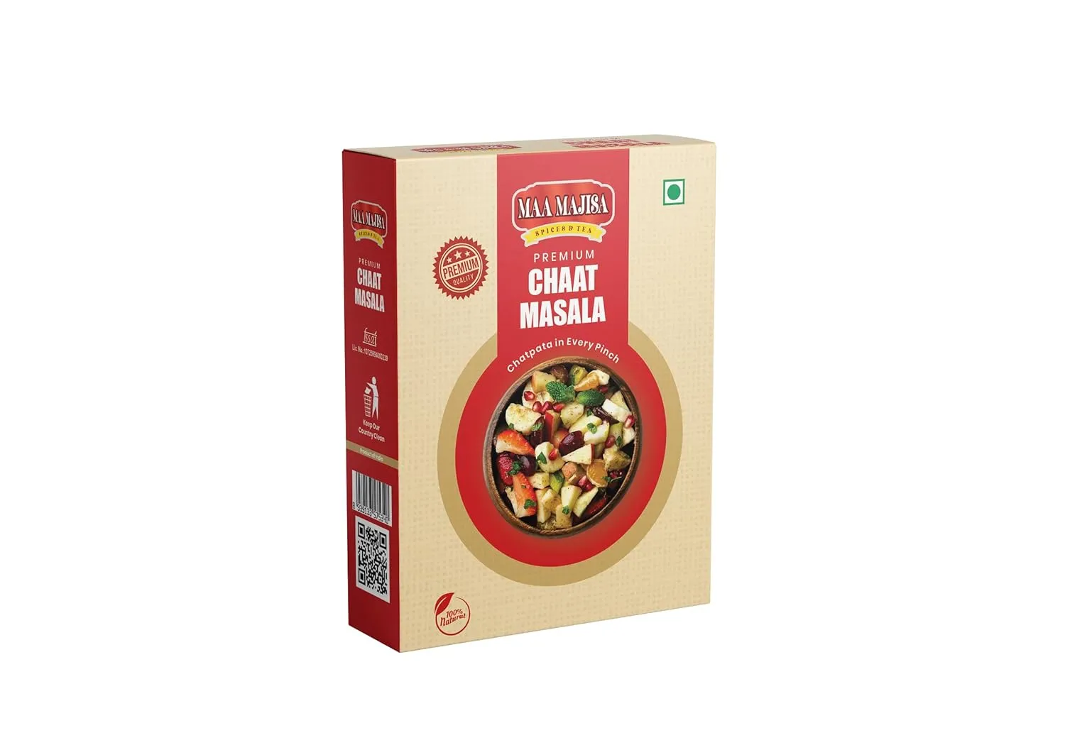 MAAMAJISA Premium Chaat Masala Powder, Tangy Spice Blend with Dry Mango, Cumin & Mint, for Snacks, Fruits & Salads, 10g