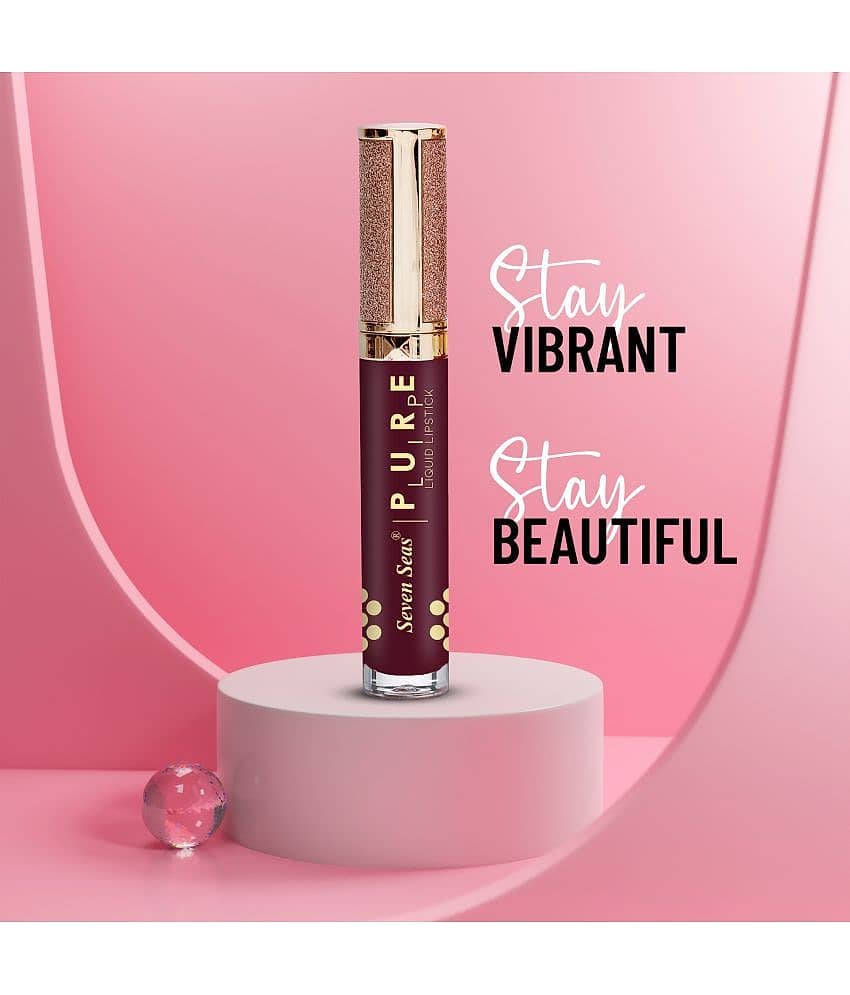 Seven Seas Pure Lip High Pigmented Smudgeproof Liquid Lipstick (Rose) view 2
