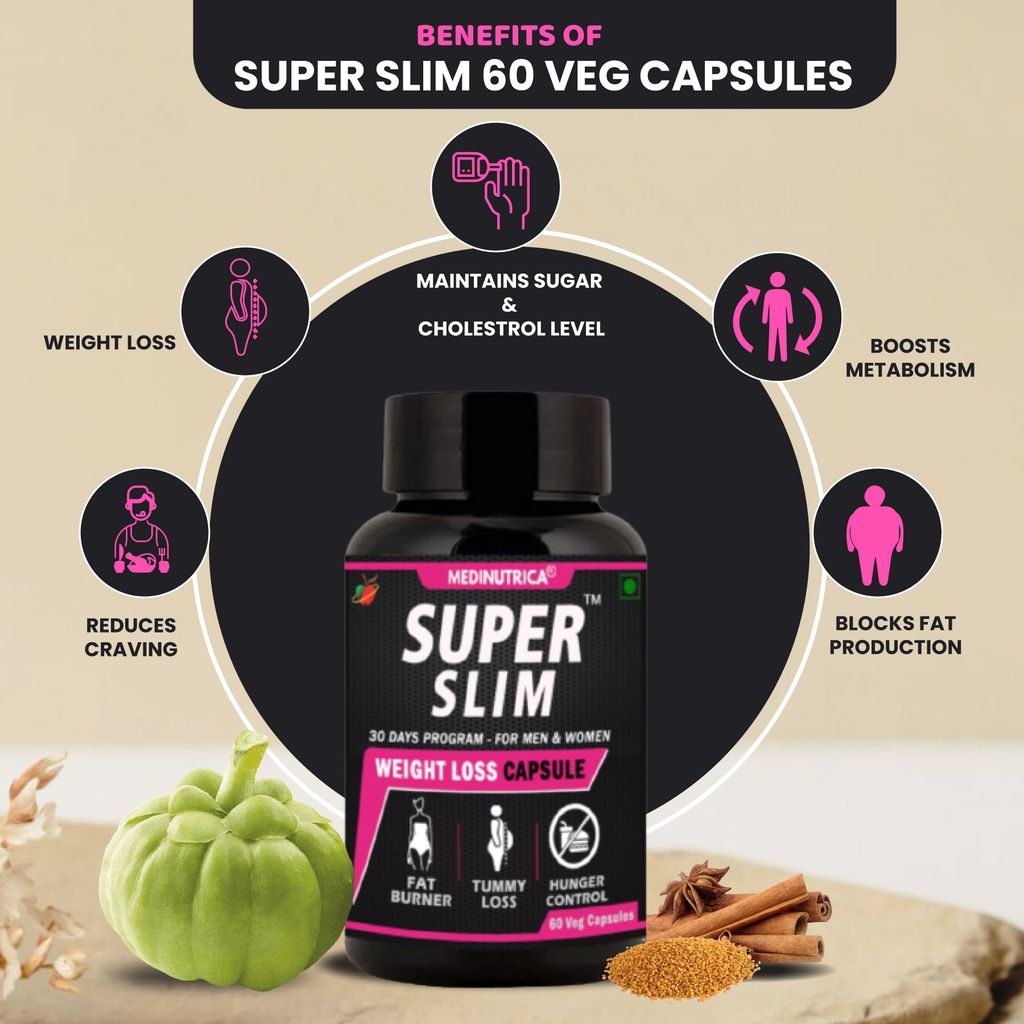 Medinutrica Advanced Weight Loss Formula 500 mg Support Weight Loss & BMI Reduction - 60 Capsules view 2