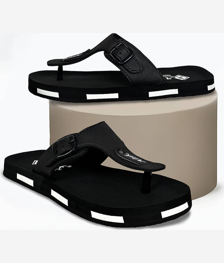 Chappal Wala Black Men's Thong Flip Flop view 2