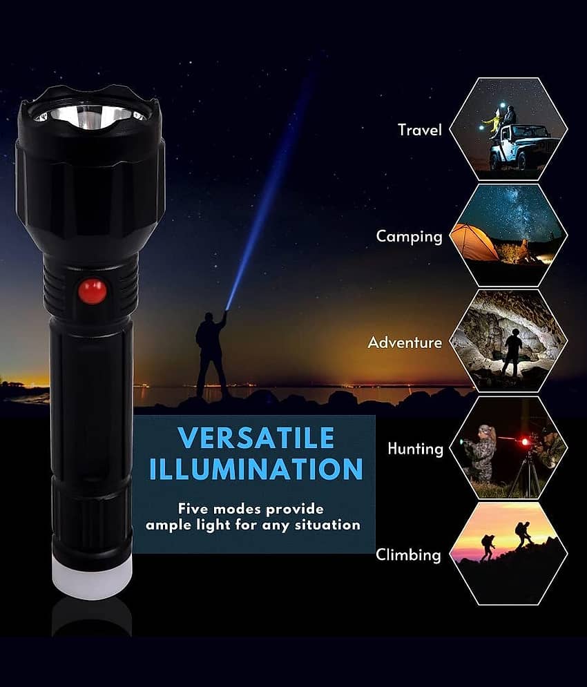 IDOLESHOP - 20W Rechargeable Flashlight Torch ( Pack of 1 ) view 2