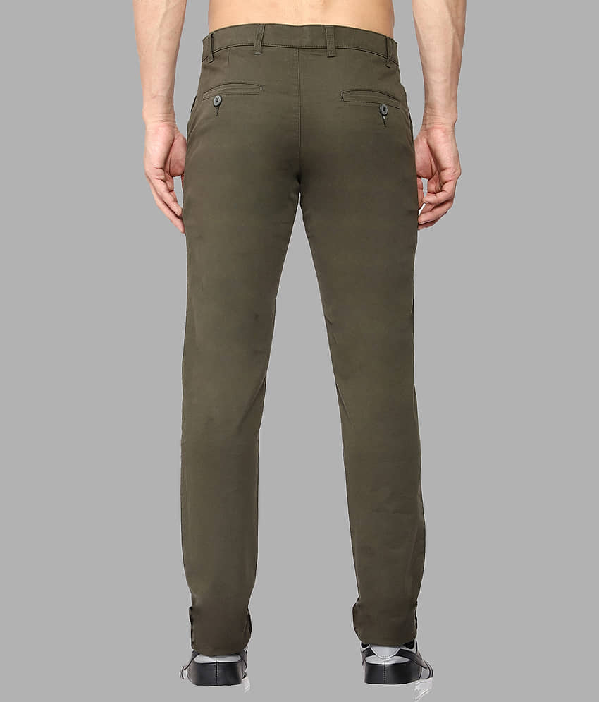 JB JUST BLACK Dark Green Regular Chinos ( Pack of 1 ) view 2