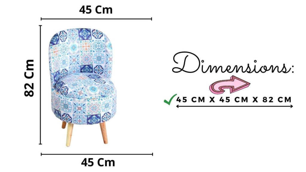 ShadowKart Ottoman Pouffes Sitting Mudda Puffy Stool for Living Room Dressing Table Pouf Round Footstool for Home Decor, Printed,18x18x32 Inch view 2