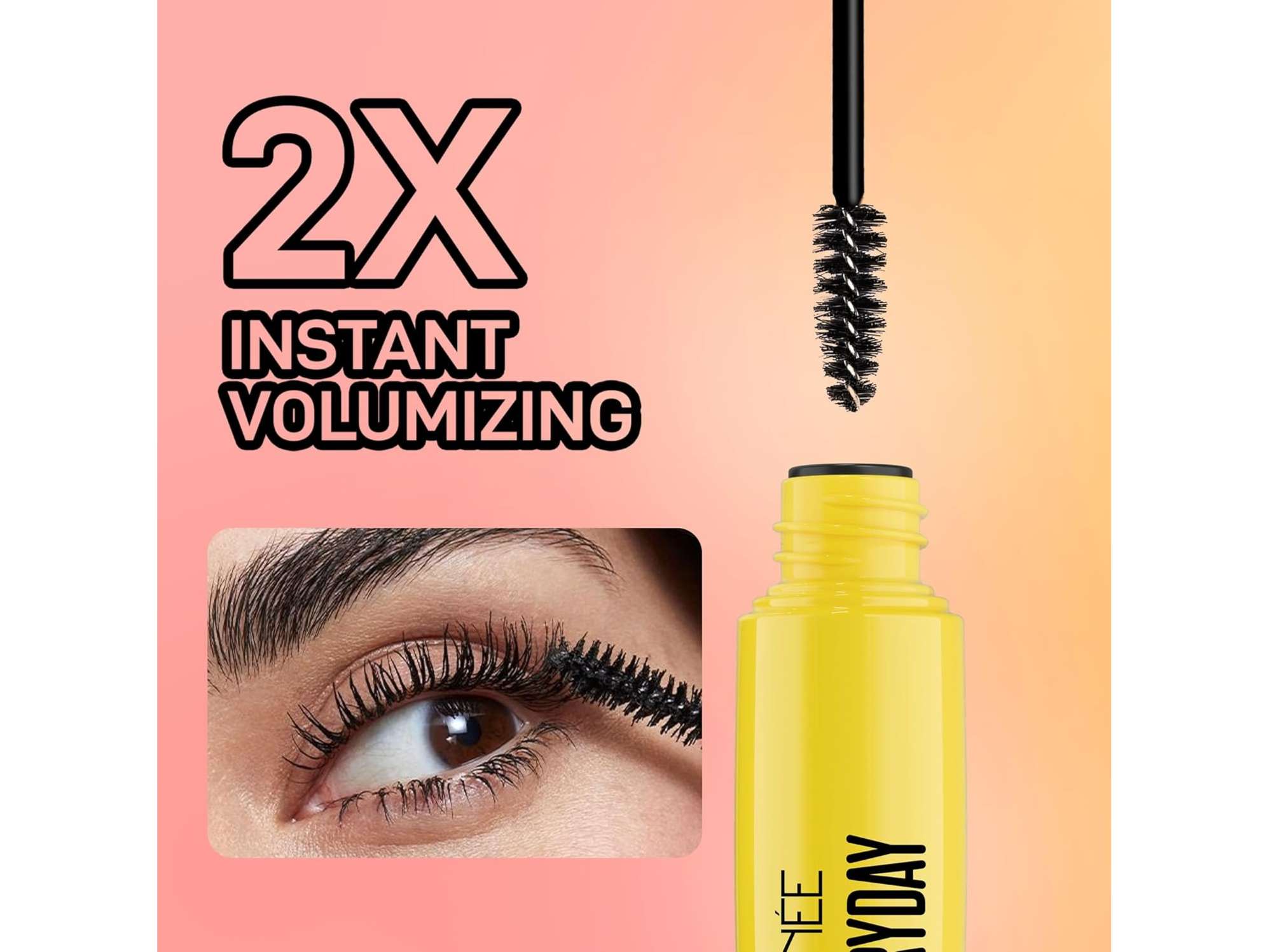 RENEE Everyday Mascara 2X Instant Volumizing, Waterproof, Smudge-proof, Transfer proof, Lengthening, With Vitamin E, 15 ml view 2