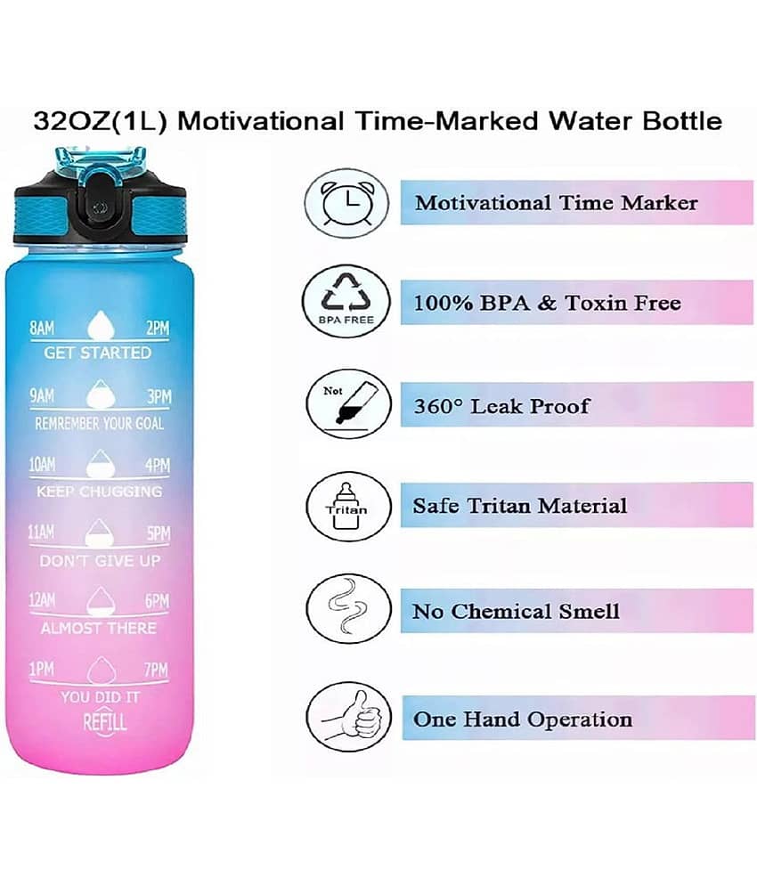 purple dust - Multicolour Water Bottle 1000 mL ( Set of 1 ) view 2