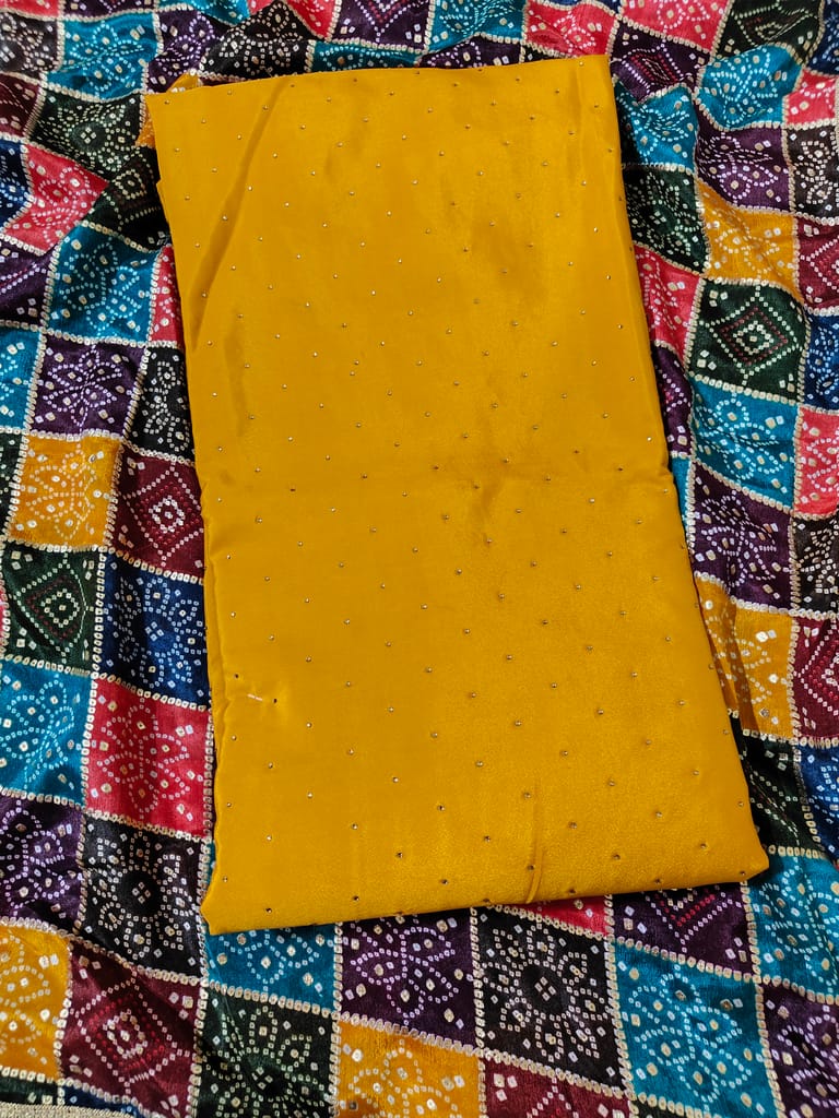 Women's Crepe Silk Dress Material (Unstitched Salwar Suit) view 2