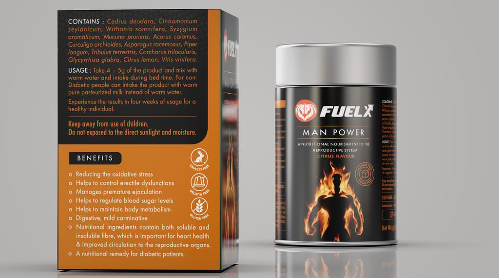 Fuel X Herbal Supplement - Premium 14 Herb Blend for Sexual Health Support, Essential Vitamins & Minerals for Men’s Wellness - Powder 100Gm view 2