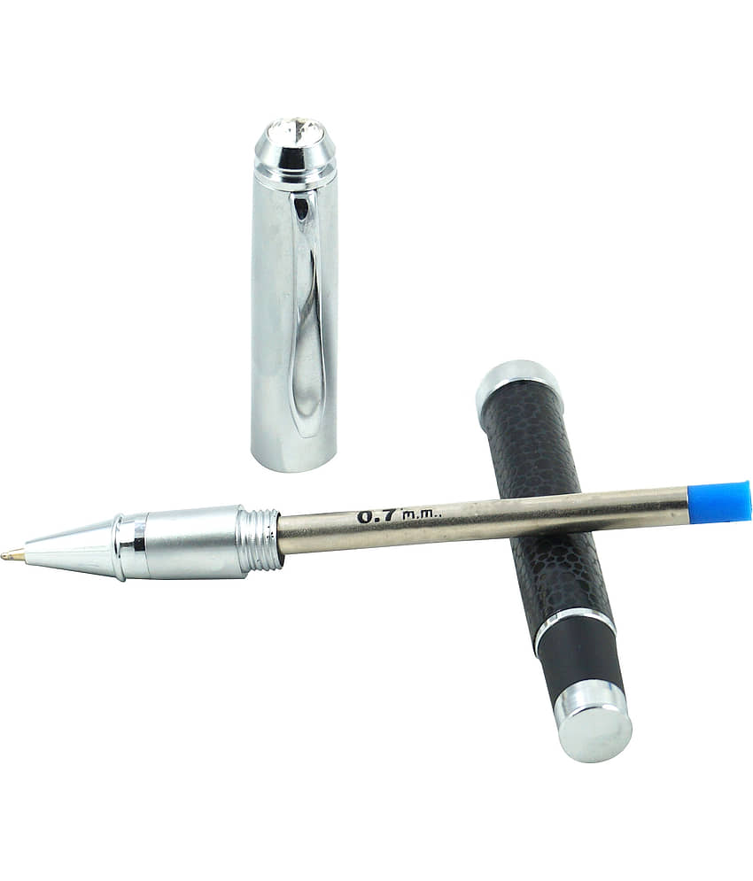 auteur Zen, Leather Finish, Stylish and Elegant With Diamond on Top, Exclusive Roller Ball Pen view 2