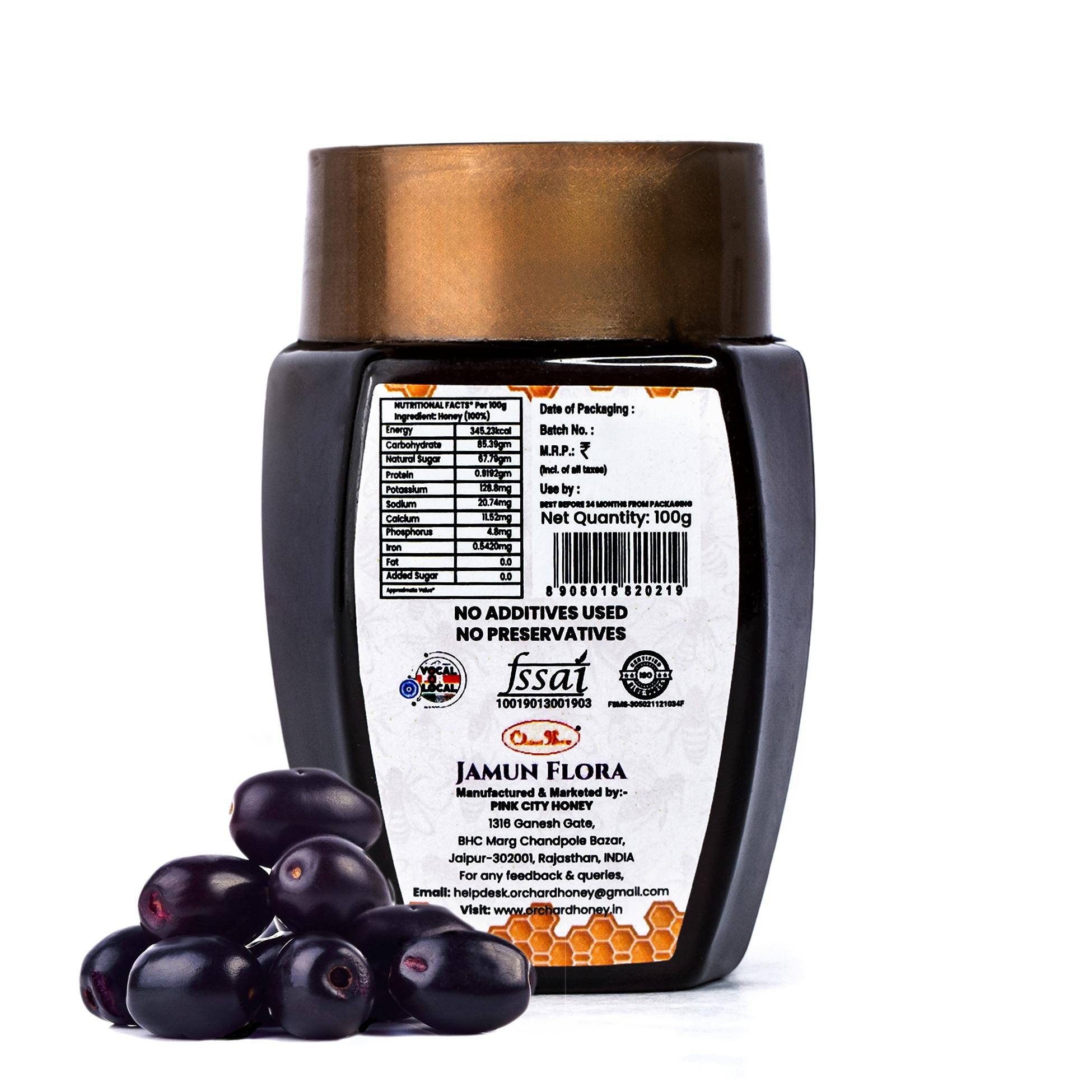 Orchard Honey Jamun Flora Pure & Natural Honey, Rich in Nutrients, Boosts Immunity, Original Bee Honey (100gm) view 2