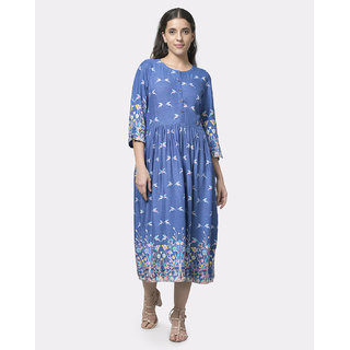 Prayas Women Blue printed Kurti view 2