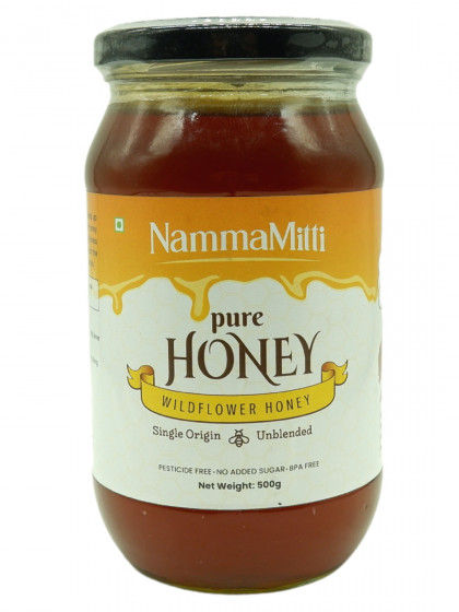 NammaMitti Wild Flower Honey, 500 gm