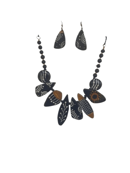 Terracotta Handcrafted Statement Necklace Set