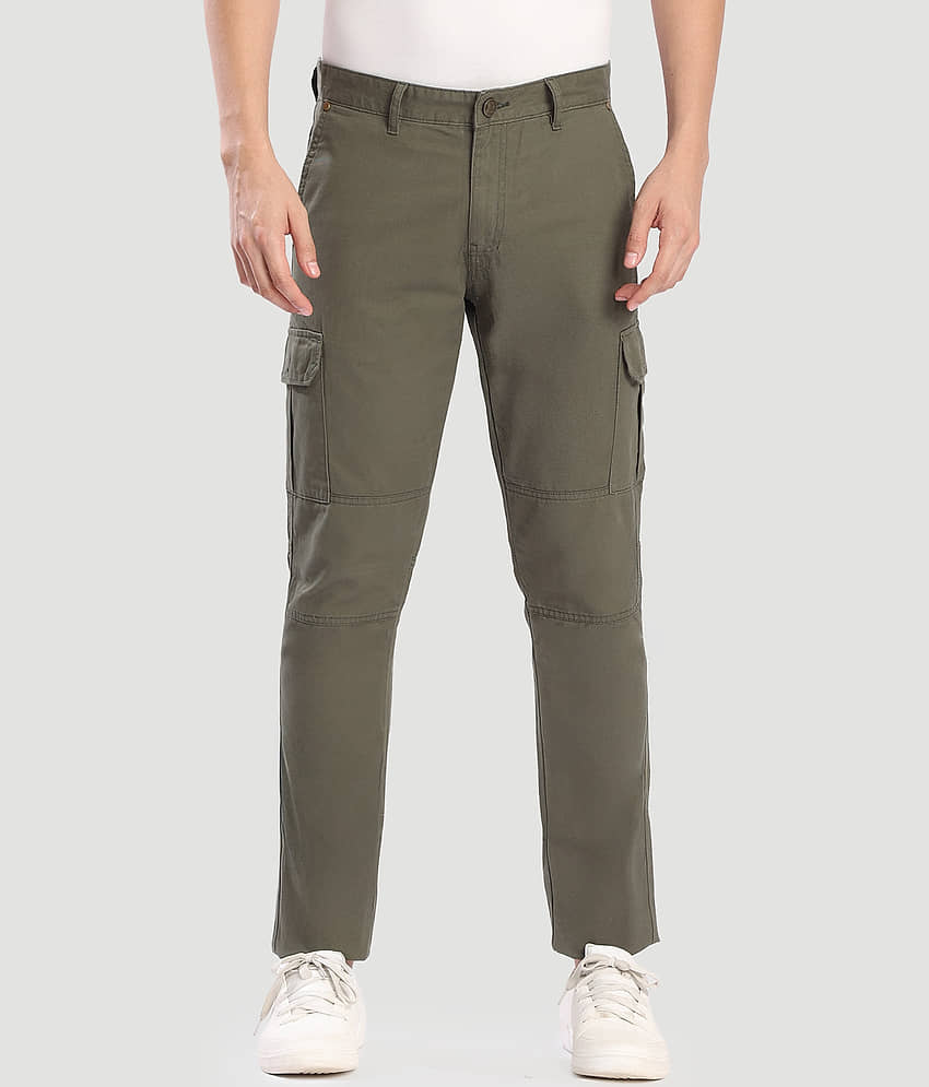Bene Kleed Slim Men's Cargos - Olive ( Pack of 1 ) view 2