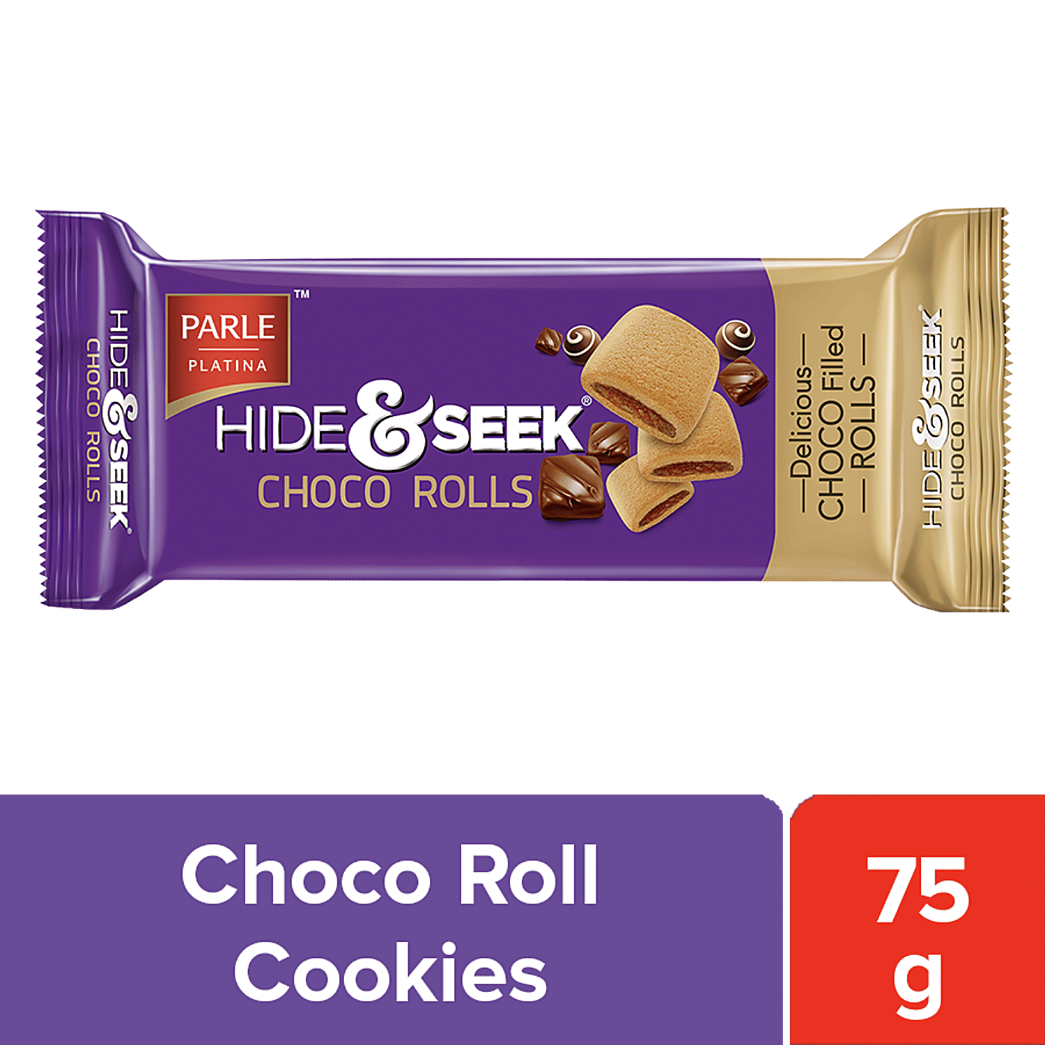 Parle Hide & Seek Choco Rolls, 75 G
