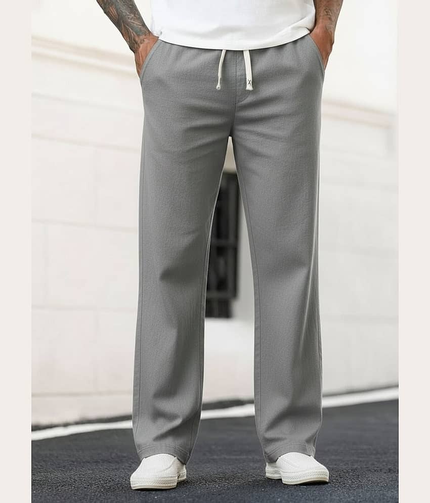 HARPITA Regular Men's Korean Pant - Light Grey ( Pack of 1 ) view 2