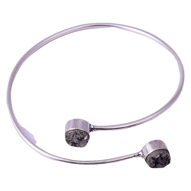 Pyrite Bangle Bracelet Healing and Vastu, Meditation, Protection Stylish Bracelet for Girls/Boys/Women(KI_092) by Krishna Impex view 2