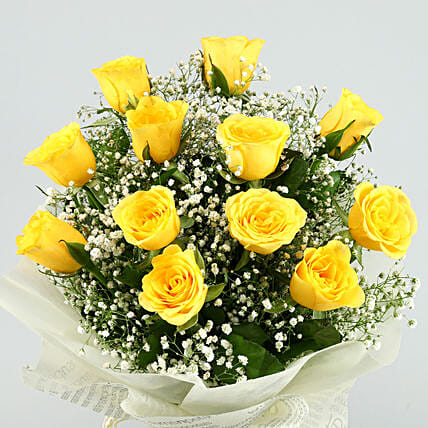 Joyful Vibes Yellow Roses Bouquet view 2