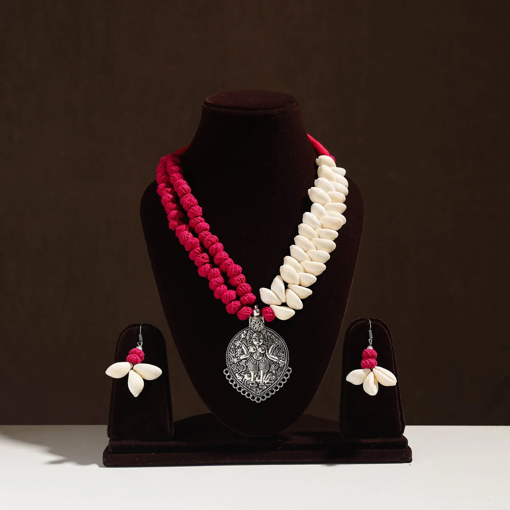 Multicolor - Handmade German Silver Shell Necklace Set 13