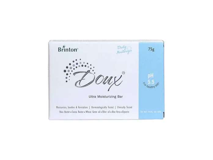 Brinton DOUX Daily Ultra Moisturizer Soap Bar with pH 5.5 75g x Pack of 3 view 2