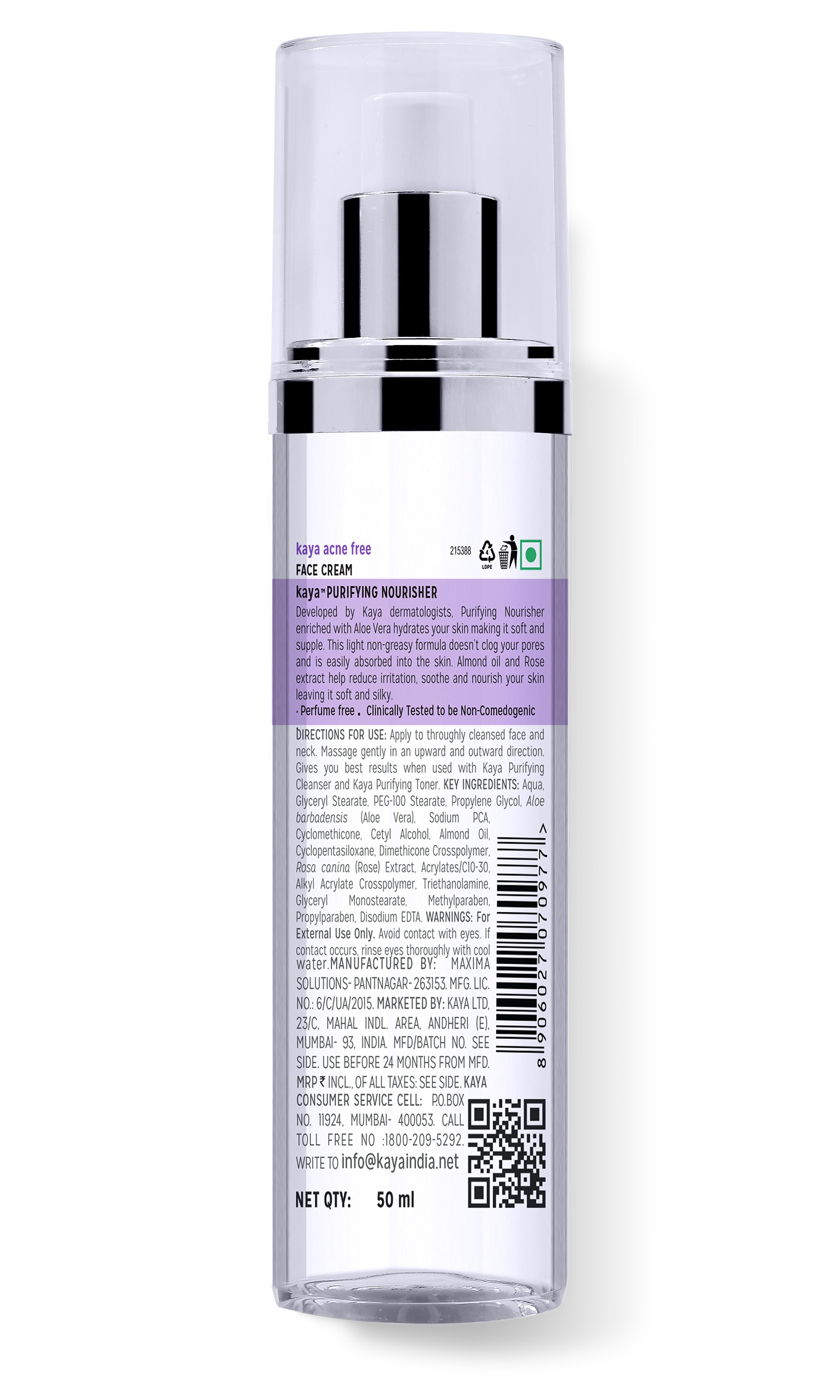 KAYA ACNE FREE PURIFYING NOURISHER view 2