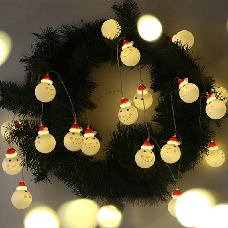 Snowmen Christmas String decorative light - 10 hangings view 2