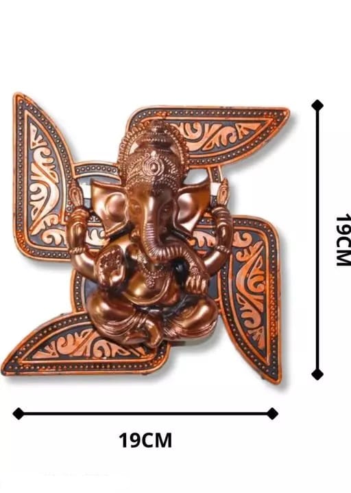 Wall Hanging Religious God Swastik Shri Ganesh Idol Decorative Wall Frame Handicraft Statue Showpiece Gift Item view 2