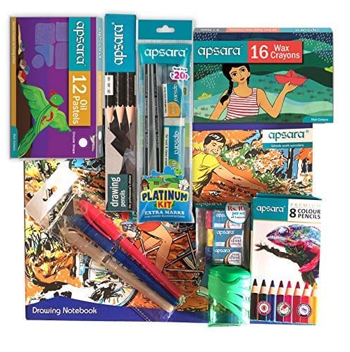 Apsara Designer's Kit | Ideal Gift Pack | Drawing Kit for Artists | Kids Gifting Set | Complete Art Set | Fun Birthday Gift | Fun Children's Gift | Combo of 9 items view 2