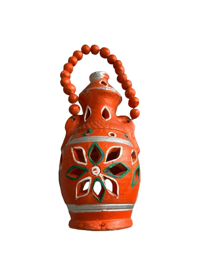 ASOMI HANDCRAFTED TERRACOTTA LAMP/CANDLE HOLDER view 2
