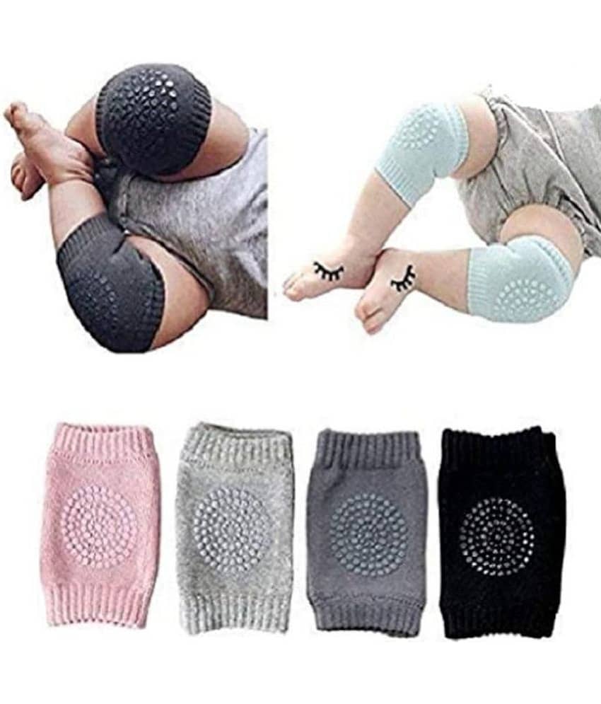 purple dust - Multicolor Cotton Baby Knee Pad ( Pair of 1 )
